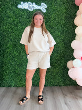 Load image into Gallery viewer, RIBBED ROUND NECK TEE &amp; SHORTS SET
