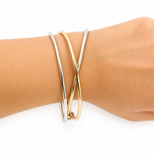 Load image into Gallery viewer, Modern Knot Accent Bangles – Minimal Stack Set
