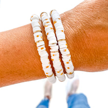 Load image into Gallery viewer, Hope Breast Cancer Awareness Acrylic Bamboo Heishi Bracelet
