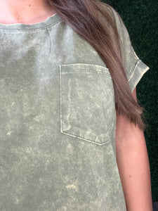 COTTON WASHED T-SHIRT DRESS