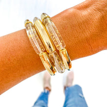 Load image into Gallery viewer, Hope Breast Cancer Awareness Acrylic Bamboo Heishi Bracelet
