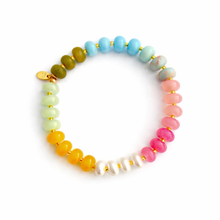 Load image into Gallery viewer, Color Garden Stone Beaded Stretch Bracelet
