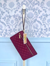 Load image into Gallery viewer, NWT Michael Kors Maroon Selma Quilt Wristlet
