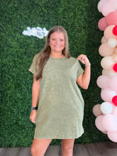 Load image into Gallery viewer, COTTON WASHED T-SHIRT DRESS
