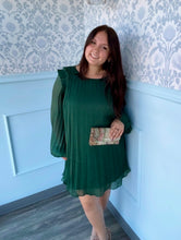 Load image into Gallery viewer, NWT Entro Emerald Ribbed LS Flowy Dress
