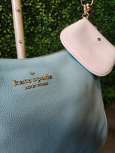 Load image into Gallery viewer, Kate Spade Teal Crossbody w White Coin Purse
