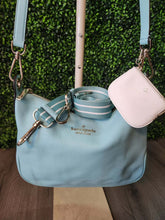 Load image into Gallery viewer, Kate Spade Teal Crossbody w White Coin Purse

