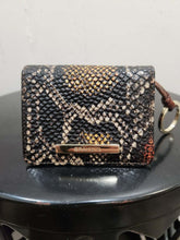 Load image into Gallery viewer, Brahmin Black Snakeprint Small Wallet

