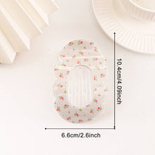 Load image into Gallery viewer, Striped Scalloped Hollow Oval Hair Claw Clip
