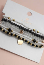 Load image into Gallery viewer, MULTILAYER BEADED CHAIN DISC CHARM BRACELET
