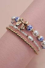 Load image into Gallery viewer, BLUE CERAMIC PORCELAIN BOW MULTI LAYER BRACELET
