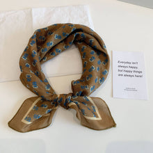 Load image into Gallery viewer, Bohemia Tropical Floral botanical square scarf bandana
