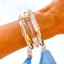 Load image into Gallery viewer, Hope Breast Cancer Awareness Acrylic Bamboo Heishi Bracelet

