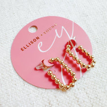 Load image into Gallery viewer, Dotty Square Hoop Earrings
