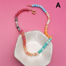 Load image into Gallery viewer, Natural Stone Semi-Precious Glass Mixed Necklace | 40NK9659
