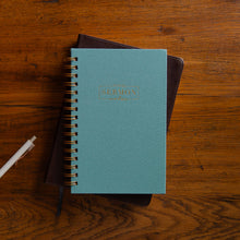 Load image into Gallery viewer, Sermon Notes Journal - Teal Spiral
