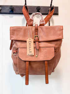 DARK BLUSH LASER CUT FLAP BACKPACK