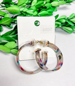 MULTI COLOR ACRYLIC OPEN HOOP