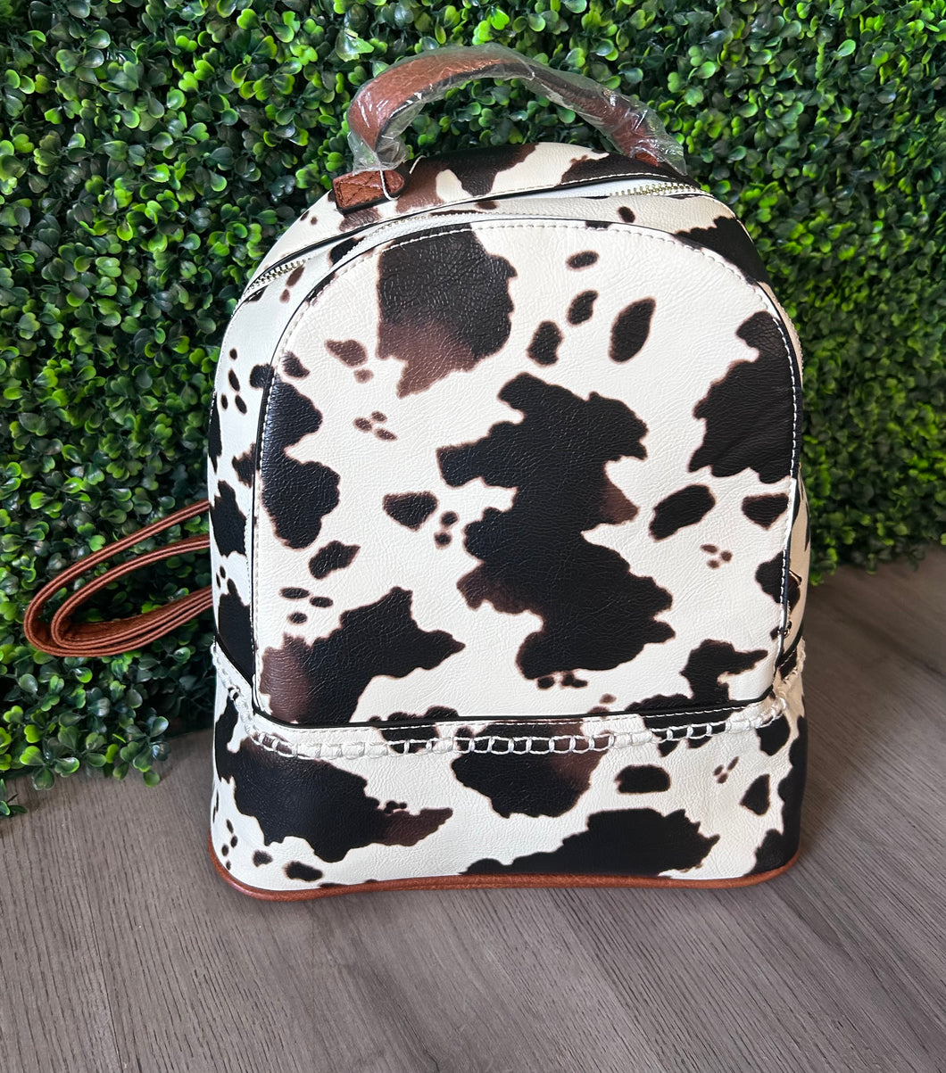 COW PRINT DOME BACKPACK