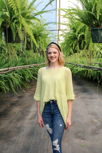 LIME POCKET SWEATER