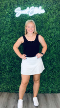 Load image into Gallery viewer, WHITE BUTTER YOGA HIGH WAIST PLEAT SKORT
