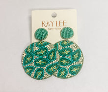 Load image into Gallery viewer, SEED BEAD DISC EARRINGS
